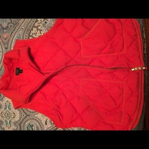 Red j. Crew quilted vest